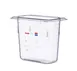 Carlisle 09838 Araven GN 1/9 Food Pan, 6" Deep Clear Polycarbonate, Integrated Label 1 image