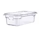 Carlisle 09840 - Araven GN 1/3 Food Pan, 4" Deep Clear Polycarbonate, Label, Smallwares 1 image