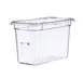 Carlisle 09841 - Araven GN 1/3 Food Pan, 8" Deep Clear Polycarbonate, Integrated Label, 6-8" Depth 1 image