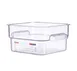 Carlisle 91900 Plastic Food Pan - 2 Qt Square Clear Polycarbonate Container with Integrated Label 1 image