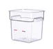 Carlisle 91901 4-Quart Square Storage Container, Clear Polycarbonate Plastic with Integrated Label 1 image