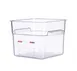 Carlisle 91902 - 6 Qt Square Food Storage Pan, Clear Polycarbonate, Integrated Label, Araven Series 1 image