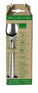 Amefa 025905AG20BC1 Spoon, 6" Stainless Steel, 0.5mm Thickness, Tumble Finish, Sustainable, 20/Case 1 image