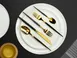 Amefa 1114DUB000340 Dessert Fork, 7½" 18/0 Stainless Steel, Mirror Gold Satin Black Finish - 1 Dozen 2 image