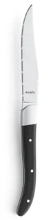 Amefa 2520A1B000621 - Steak Knife XL, 9-13/16" 18/10 Stainless Blade, ABS Matte Handle - 1/Case 1 image