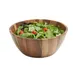 Frieling 6055 Tulip Serving Bowl, 12" x 5" Acacia Wood, Food-Safe Water-Resistant Finish - 2/Case 1 image