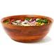 Frieling 6061 - 14" Salad Serving Bowl, Cherry Stained Rubberwood, Water‑Resistant Finish - 6/Case 1 image