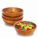 Frieling 6062 Conical Wooden Bowl, 7" x 2.5" , Rubberwood, Water-Resistant Finish - 4/Case 1 image