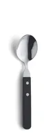 Amefa 700000B000345 Dessert Spoon – 7‑11/16" 18/0 Stainless Steel, Black POM Handle - 1 Dozen 1 image