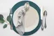 Davanti Mattola 80007 Placemats, 15" Diameter, Pine Green, Antimicrobial, Anti‑Slip, Dishwasher Safe 2 image