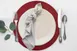 Davanti Frieling Mattola Placemats 80008 - Round 15" Vinyl Placemat Red Antimicrobial Anti‑Slip 2 image
