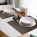 Davanti Frieling Mattola Placemats 80102 - Vinyl Placemat 17" x 13", Dark Brown, Anti‑Slip 2 image