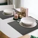 Davanti Frieling Mattola Placemats 80104 - 17" x 13" Castlerock Gray Vinyl Placemat Anti‑Slip 2 image