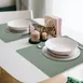 Davanti Frieling Mattola Placemats 80106 - Vinyl Placemat 17" x 13" Mint Antimicrobial Anti‑Slip 2 image
