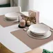 Davanti Frieling Mattola Placemats Model 80110 - 17" x 13" Taupe Placemat, Anti‑Slip, Dishwasher Safe 2 image