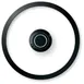 Black Cube Cookware BC932 - 12½" Round Domed Glass Lid with Silicone Rim, 13-15", 29200/29201 1 image