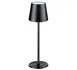 Cilio C190830 LED Table Lamp, 4¼" Dia x 13¾" H, Black Aluminum, 2.5 W Dimmable, USB Rechargeable 1 image
