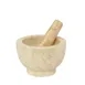 Cilio C422009 Mortar and Pestle Set, Prosecco Marble, 3.5"W x 3.5"D x 2.25"H, 4-6" Pestle Length 1 image