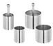 Kuechenprofi K0904982806 - 6-Piece Pastry Ring Set, 2" & 3" Molds and Tampers, Stainless Steel - 6/Set 1 image