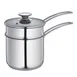 Kuechenprofi K2370602814 Double Boiler, 1.6 Qt, 5.5" W x 8" D, 18/8 Steel, Glass Lid - 1/Each 1 image