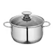 Kuechenprofi K2370702816 Stockpot, 1.6 Qt (6.25" Dia) Stainless with Glass Lid, Induction Ready, 6.25" W x 4.5" D 1 image