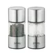 Kuechenprofi K3042552800 Vienna Salt & Pepper Mill Set, 1 oz, 1‑1/2" Dia x 3‑1/3" H, Steel & Acrylic 1 image