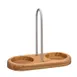 Zassenhaus M036060 Oil & Vinegar Cruet Set, 2.75"W x 7"D x 6"H Olive Wood with Wood Rack 1 image