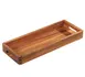 Zassenhaus M059236 Rectangular Acacia Wood Serving Tray, 15.8" x 5.9" x 1.8", Brown Finish 1 image