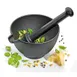 Zassenhaus M076066 - XL Cast Iron Mortar and Pestle, 6.75"W x 8"D x 3.75"H, Heavy Duty Kitchen Tool 2 image