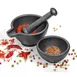 Zassenhaus M076073 Mortar & Pestle 3-Piece Cast Iron Set, 4.5"W x 4.75"D x 2.25"H, 1.75" Bowl 2 image