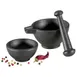Zassenhaus M076073 Mortar & Pestle 3-Piece Cast Iron Set, 4.5"W x 4.75"D x 2.25"H, 1.75" Bowl 1 image