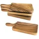 Frieling WTT675 Paddle Board Tray, 13.75" x 6" Acacia Wood, Brown, Water‑Resistant - 4/Case 1 image