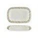 Turgla T-ROLVHL34OV-6 Oliva Oval China Platter, 13.5" x 9" x 0.75" Porcelain, Green Vitrified Finish 1 image