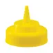 Winco PSW-Y-LID - Wide Mouth Squeeze Bottle Lid, Yellow Standard Top, Single Tip, 1 Dozen 1 image