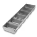 Chicago Metallic 41465 - 6‑Pan Bread Set, 5‑5/8” x 3‑1/8” Strapped, 26‑Gauge Aluminized Steel, 6/Set 1 image