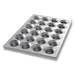 Chicago Metallic Bakeware 43026 Crown Muffin Pan, 24‑Cup, 17‑7/8"×25‑7/8", 3‑5/8" Muffins, 7.3 oz, 22‑Gauge Aluminized Steel, AMERICOAT® ePlus Silicone Glaze, Non‑PFAS, USA Made 1 image
