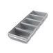Chicago Metallic Bakeware 44255 5-Pan Bread Loaf Set, 9-7/32" x 26" x 2-3/4", Aluminized Steel, 5/Set 1 image