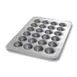 Chicago Metallic Bakeware 45265 Muffin Pan, 17-7/8" x 25-7/8", 24‑Cup, 3-3/16" Dia, 5.6 Oz, 26‑Gauge Aluminized Steel, AMERICOAT® ePlus Silicone Glaze, Made in USA 1 image