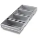 Chicago Metallic 45642 4‑Pan Pullman Loaf Set, 9" x 4‑1/2" Strapped, 26‑Gauge Aluminized Steel - 4/Set 1 image