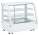 Hubert 106293 Refrigerated Bakery Display Case, 27.6"W x 22.4"D x 27"H, 2.3 cu ft, White Curved Glass 1 image