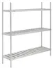 Hubert 200004 Keg Storage Rack, Kratos Kit, 42" W x 20" D x 76" H, Holds 4 Kegs, Aluminum 1 image