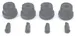 Hubert 25053 Leveler Glides, Kratos Plastic Chair Glides, for Outdoor Steel Chairs Use 1 image