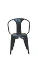 Hubert 38748 Outdoor Armchair Chair, CenPro Arm Chair, 400 lb Capacity, Lightweight Steel, Black 1 image
