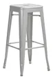 Hubert 67846 Outdoor Bar Stool, CenPro Barstool, 400 lb Capacity, Backless, Silver Finish, Light 1 image