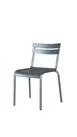Hubert 67856 Outdoor Side Chair, CenPro Chair, 300 lb Capacity, Silver Powder-Coated Aluminum 1 image