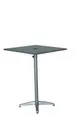 Hubert 81624 Outdoor Table, CenPro Table, 32" W x 32" D x 30" H, Umbrella Hole, Silver Aluminum 1 image