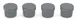 Hubert 85056 Leveler Glides, Kratos Plastic Table Glides, for Outdoor Steel Tables Use 1 image