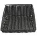 Hubert 86352 Basket, Rectangular 15"5 x 24" x 7", Tri-Cord Wicker, Polyethylene/Polypropylene, Black 1 image
