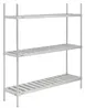 Hubert 91221 Keg Storage Rack, Kratos Kit, 60" W x 20" D x 76" H, Holds 6 Kegs, Aluminum 1 image