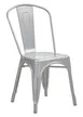 Hubert 92605 Outdoor Side Chair, CenPro Cafe Chair, 400 lb Capacity, Ergonomic Steel, Silver 1 image